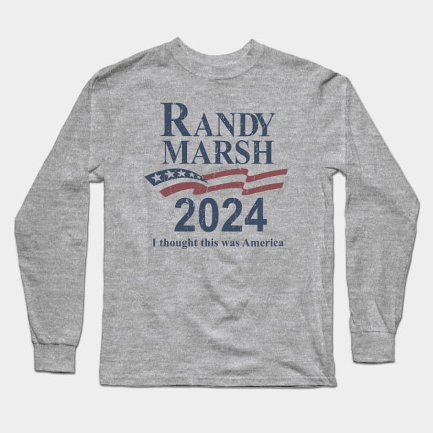 Randy Marsh 2024 retro Long Sleeve T-Shirt by rajem